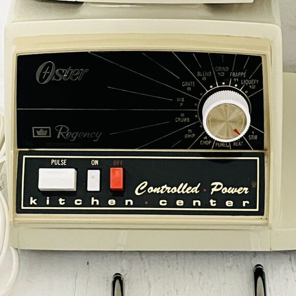 Vintage Oster Regency Kitchen Center  12 Speed w/ Attachments - Tested - Read - Picture 3 of 16